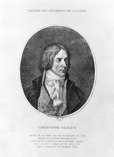 Antoine Christophe Saliceti Engraved by Carlo Lasinio by Jean Baptiste Joseph Wicar